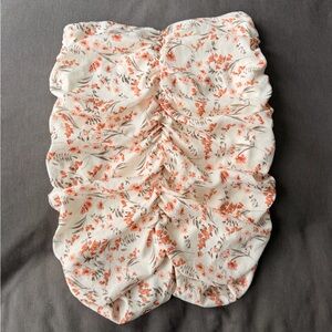 Floral Cream Midi Skirt